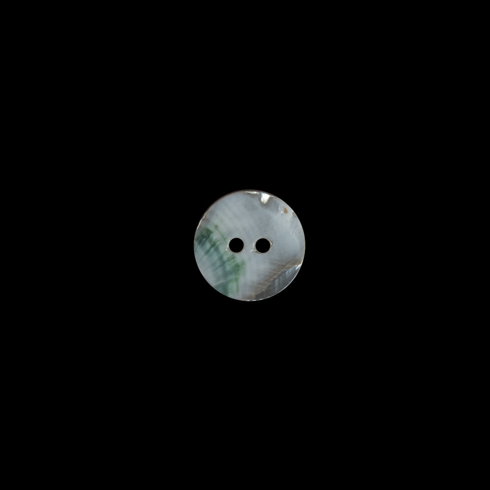 Gray Iridescent 2-Hole Mother Of Pearl Button - 14L/9mm Detail
