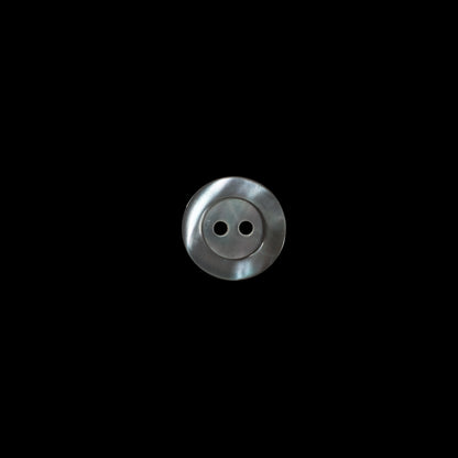 Gray Iridescent 2-Hole Mother Of Pearl Button - 14L/9mm