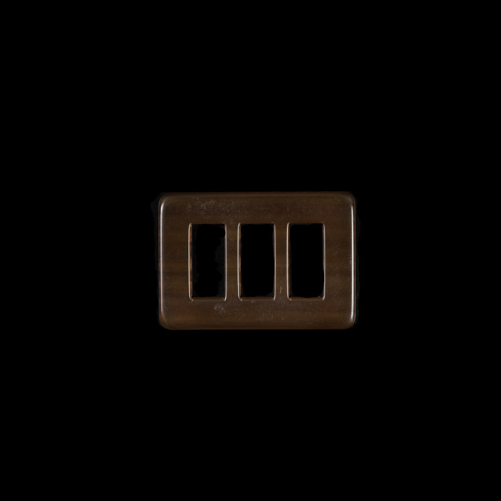 Amber Rectangular Plastic Buckle - 1.5" Detail