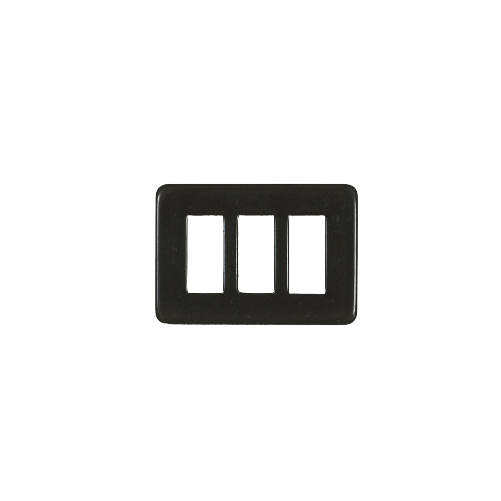 Black Rectangular Plastic Buckle - 1.5" Detail