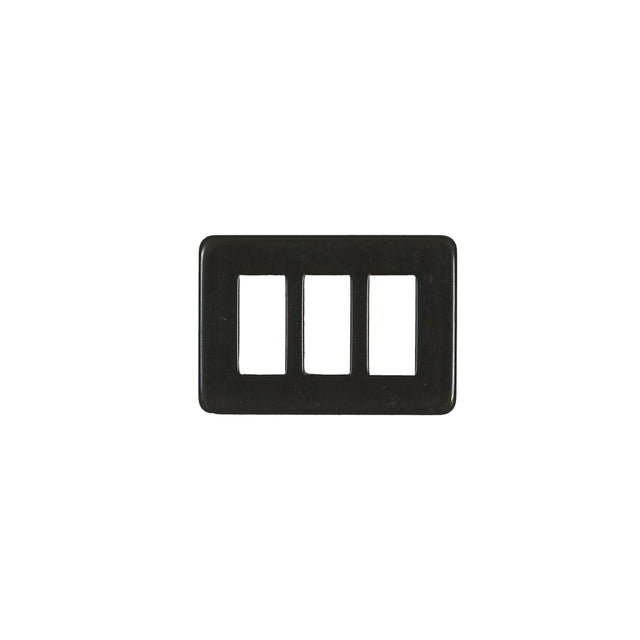 Black Rectangular Plastic Buckle - 1.5"