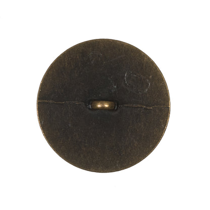 Italian Antique Gold Floral Metal Shank Back Button - 40L/25.5mm Detail