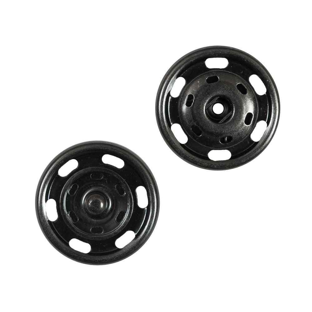 Gunmetal Metal Sew on Snaps - 45L/28mm