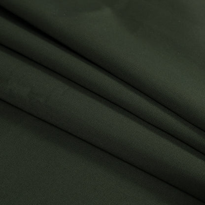 Olive Stretch Cotton Twill Folded