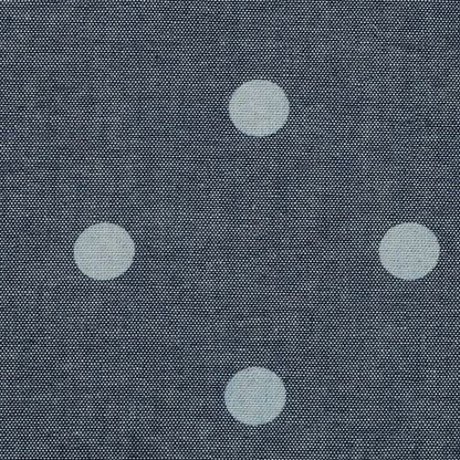 Denim Blue Polka Dotted Cotton Chambray Detail