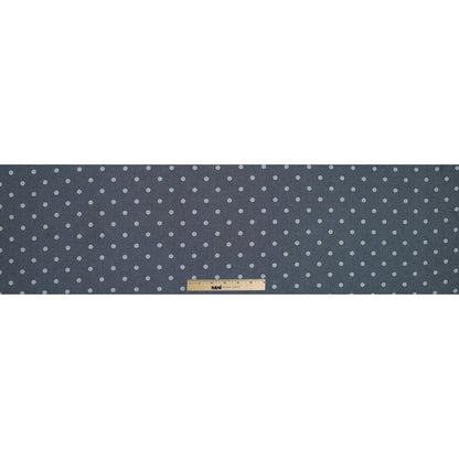 Denim Blue Polka Dotted Cotton Chambray Full