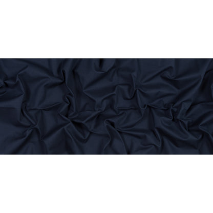 Navy Stretch Woven Cotton Pique Full