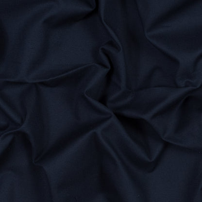 Navy Stretch Woven Cotton Pique