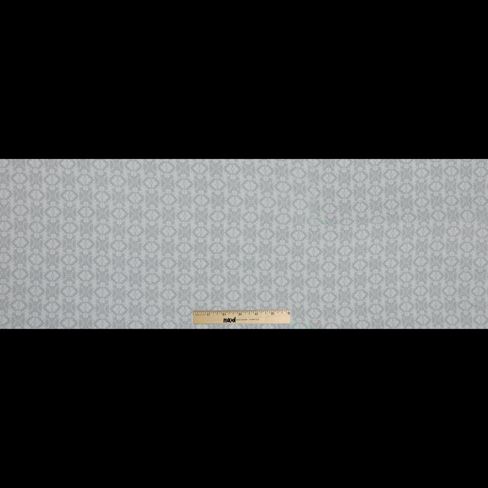 Light Gray Abstract Printed Rayon Batiste Full