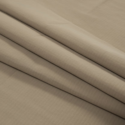 Beige Tonal Striped Nylon Faille Folded