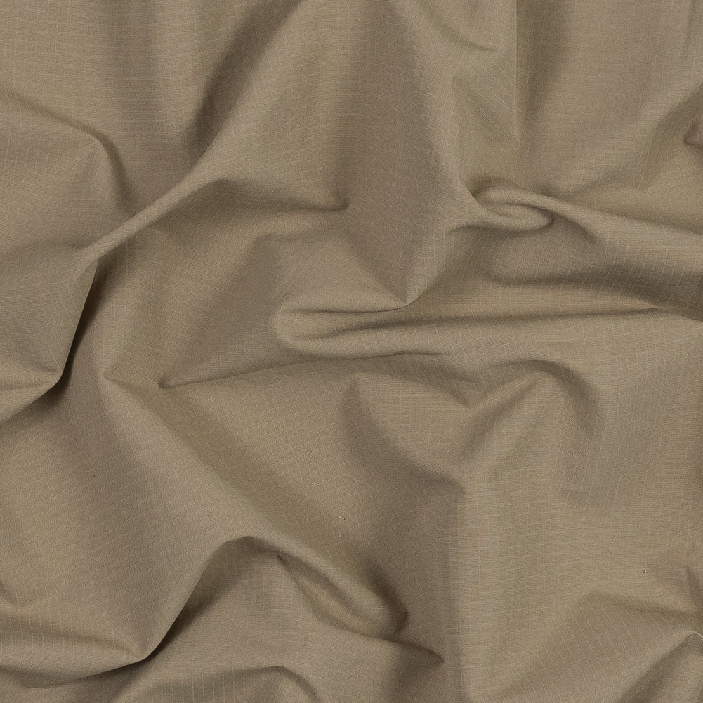 Beige Tonal Striped Nylon Faille