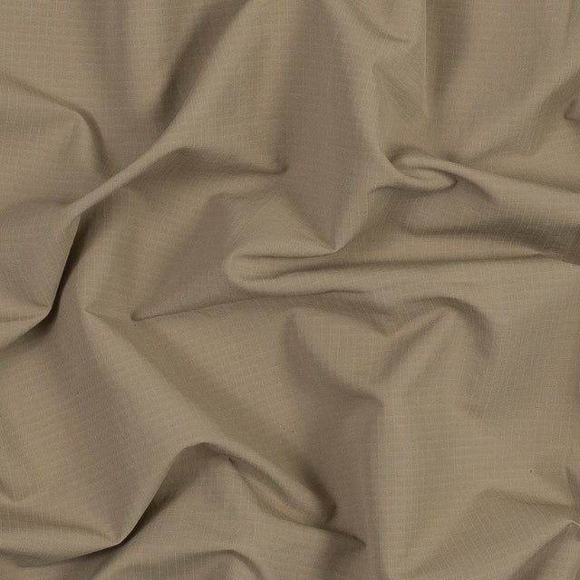Beige Tonal Striped Nylon Faille