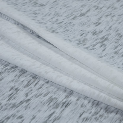 White Cotton and Polyester Burnout Jersey Folded