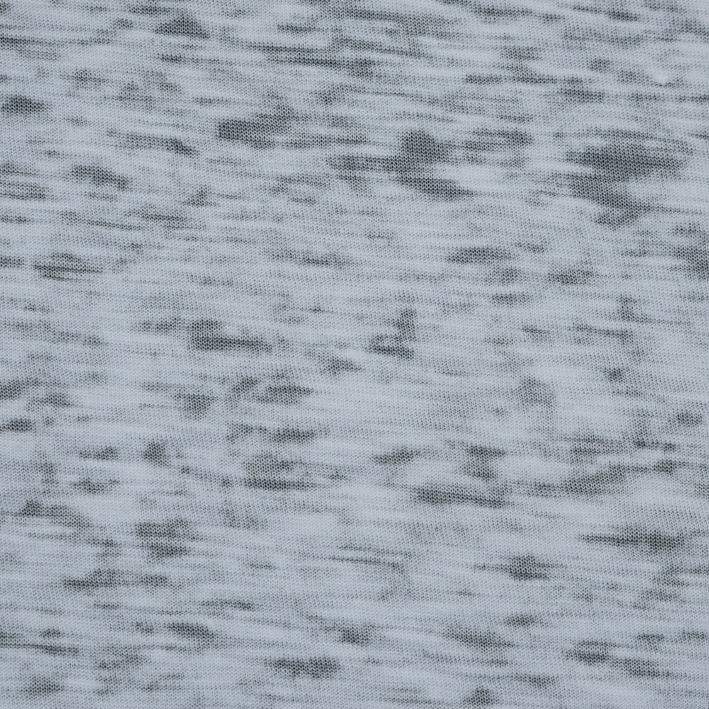 White Cotton and Polyester Burnout Jersey Detail