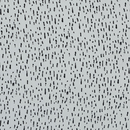 Ivory and Black Abstract Printed Polyester Crepe