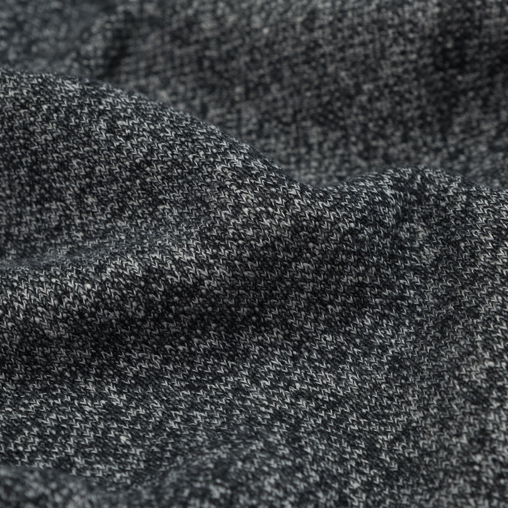 Thick Cotton French Terry - Heather Charcoal Full