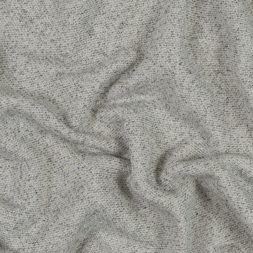 Thick Cotton French Terry - Salt and Pepper