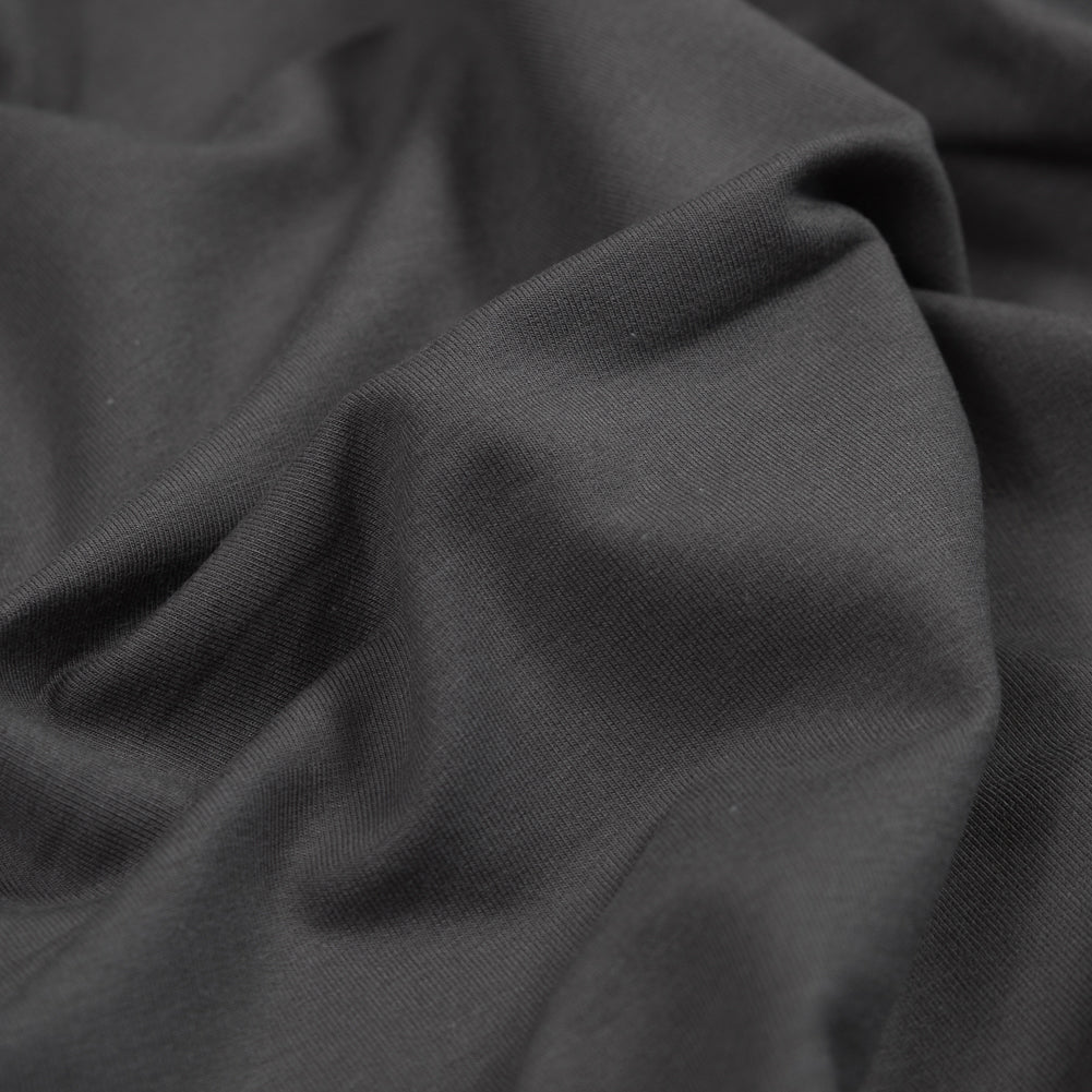Emei Charcoal Bamboo Stretch French Terry Full