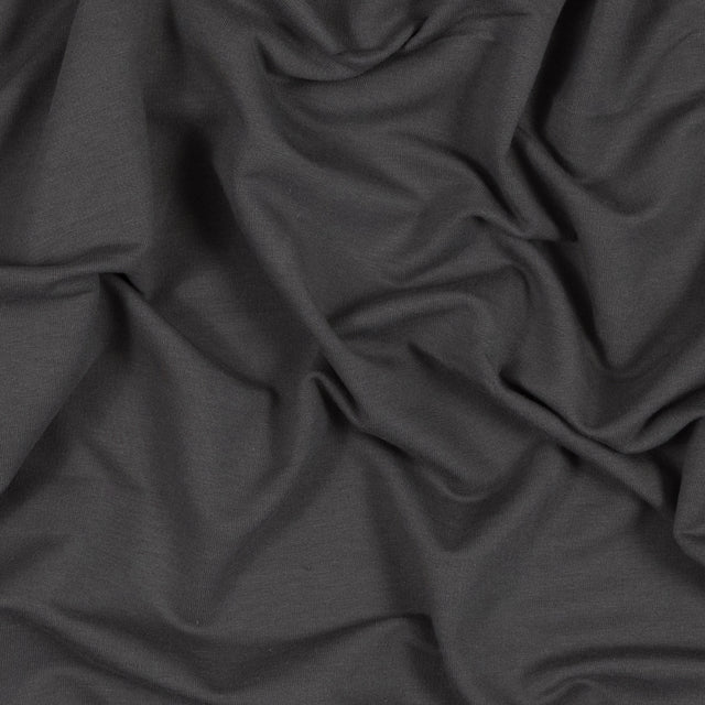 Emei Charcoal Bamboo Stretch French Terry