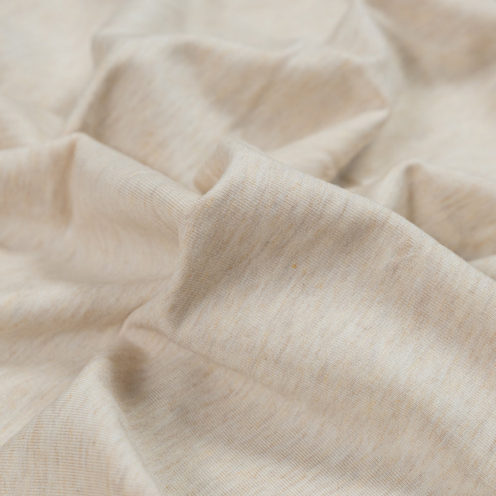 Bamboo Stretch French Terry - Heather Almond - Emei Collection Full