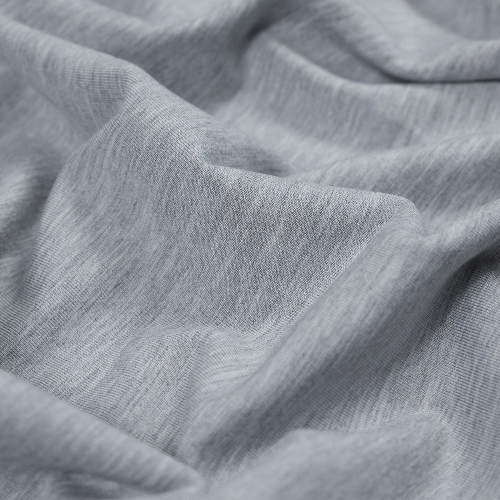 Bamboo and Merino Wool Stretch Fleece - Light Gray Full
