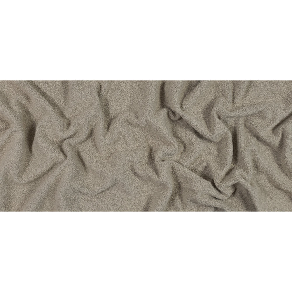 Pearl and Oatmeal Heather Sherpa Fleece Folded