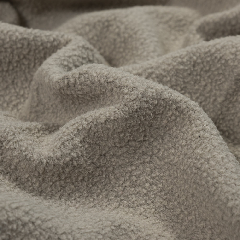 Pearl and Oatmeal Heather Sherpa Fleece Full