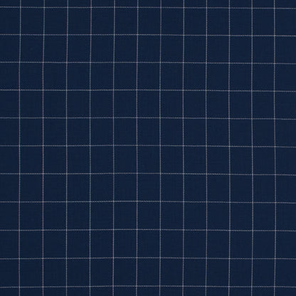 Super 150 Spill Repellent Wool Suiting - Blue and White Windowpane Check