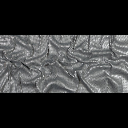 Jersey Knit with All-Over Circle Sequins - Silver Full