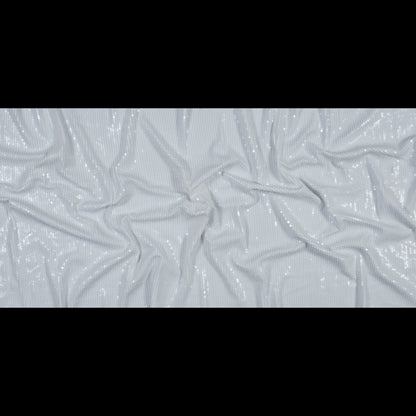 White Jersey Knit with All-Over Circle Sequins Full