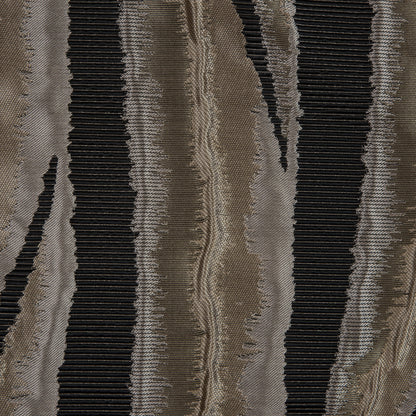 Gold and Black Abstract Polyester Brocade Full