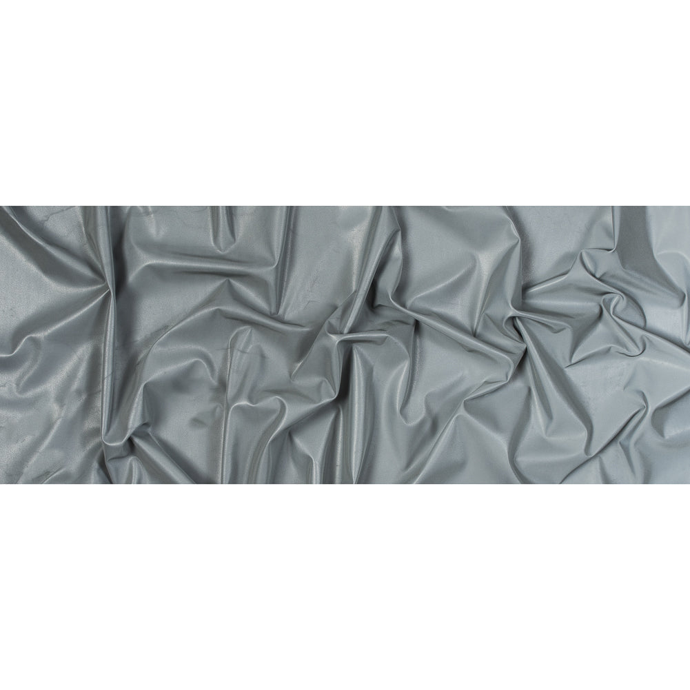 Silver Stretch Knit Reflective Fabric with White Backside Folded