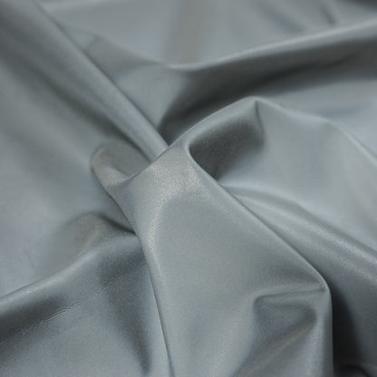Silver Stretch Knit Reflective Fabric with White Backside Full