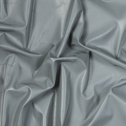 Silver Stretch Knit Reflective Fabric with White Backside