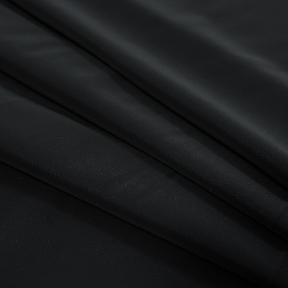 Black on Black Stretch Knit Reflective Fabric Detail