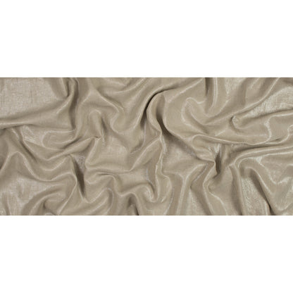 Medium Weight Linen Woven with Metallic Foiling - Oatmeal and Silver - Bianca Collection Folded