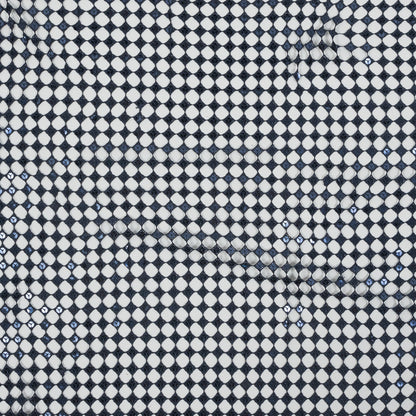 Guipure Lace with Sequins - Navy Geometric