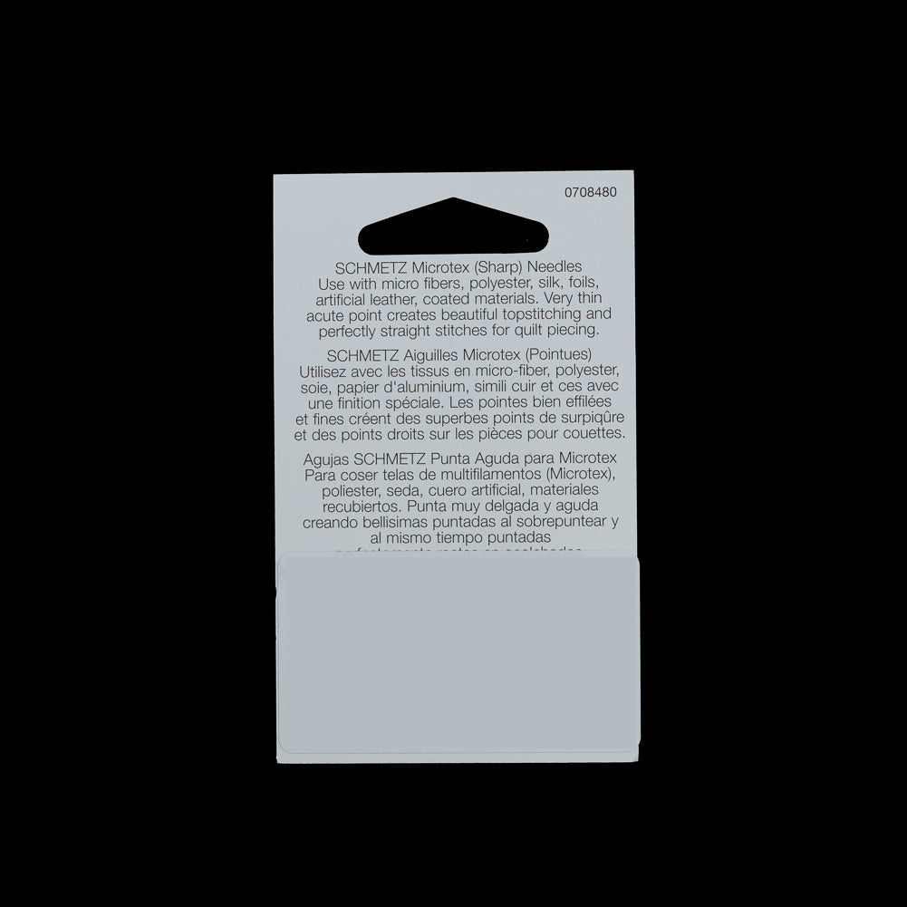 Schmetz Microtex Sharp Machine Needles - 90/14 - 5 ct Detail