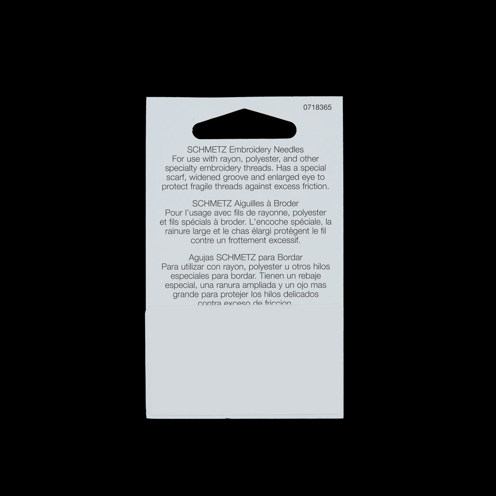 Schmetz Embroidery Machine Needles - 75/11 - 5 ct Detail