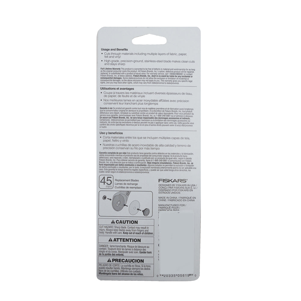 Fiskars 45mm Pink Rotary Cutter Detail