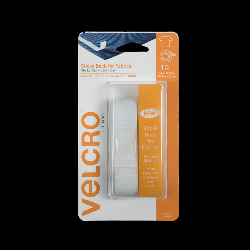 White Sticky Back VELCRO&reg; Tape - 24" x 0.75"