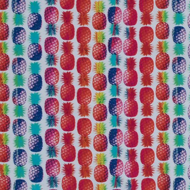 Compression Swimwear Tricot, UV Protective with Aloe Vera Microcapsules - Rainbow Pineapples - Caye Collection