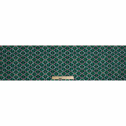 Compression Swimwear Tricot, UV Protective with Aloe Vera Microcapsules - Green Woven Ropes - Caye Collection Folded