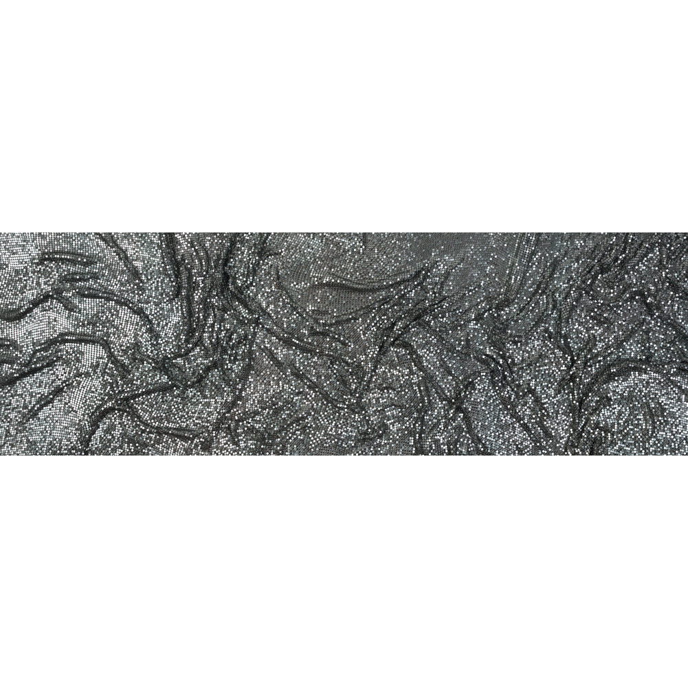 Mood Exclusive Joan Gunmetal Iridescent Tubular Chainmail Fabric