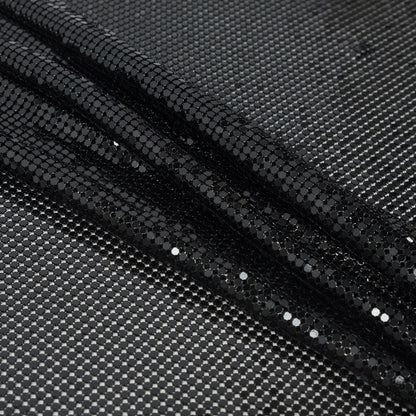 Mood Exclusive Joan Black Tubular Chainmail Fabric