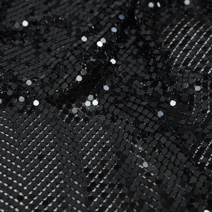 Mood Exclusive Joan Black Tubular Chainmail Fabric