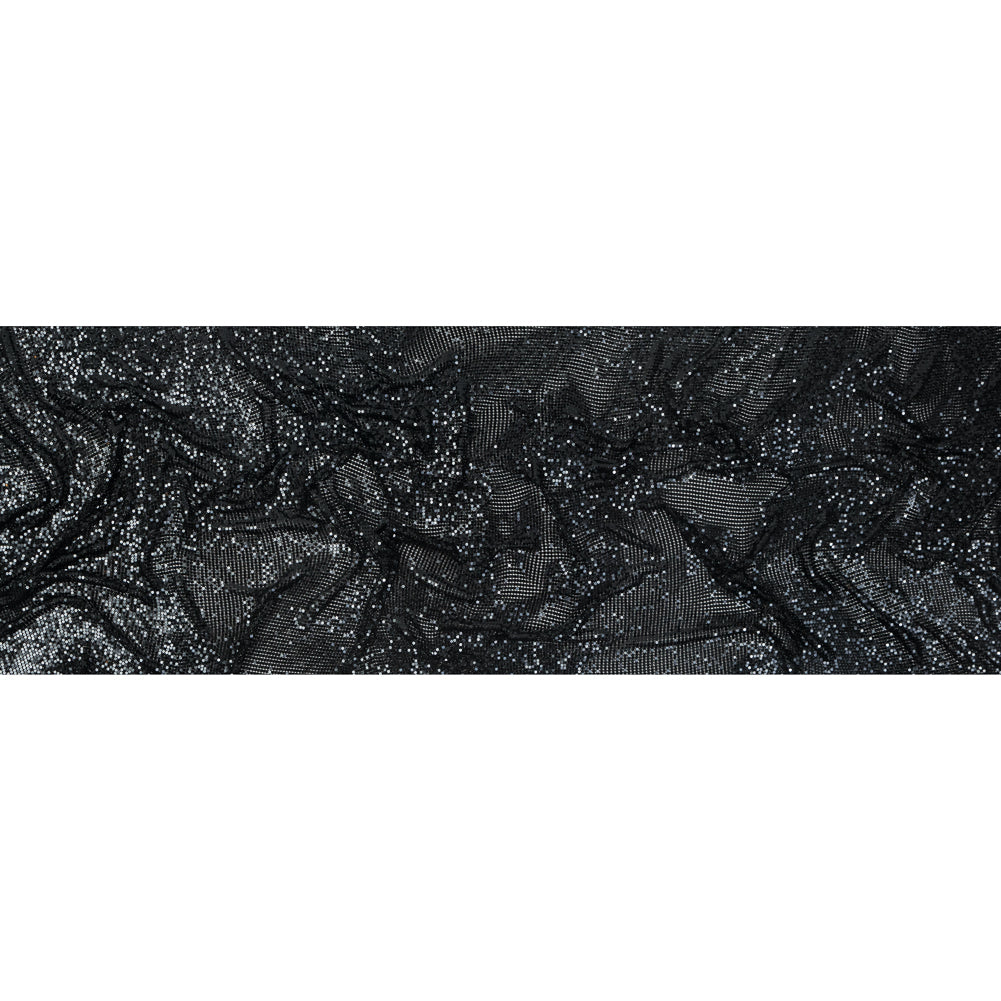 Mood Exclusive Joan Black Tubular Chainmail Fabric - Full