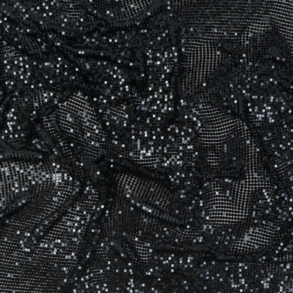 Mood Exclusive Joan Black Tubular Chainmail Fabric