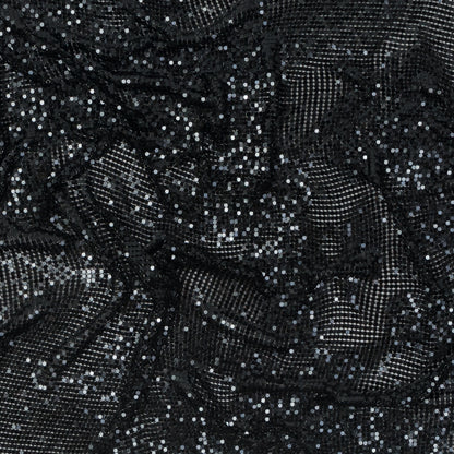 Mood Exclusive Joan Black Tubular Chainmail Fabric