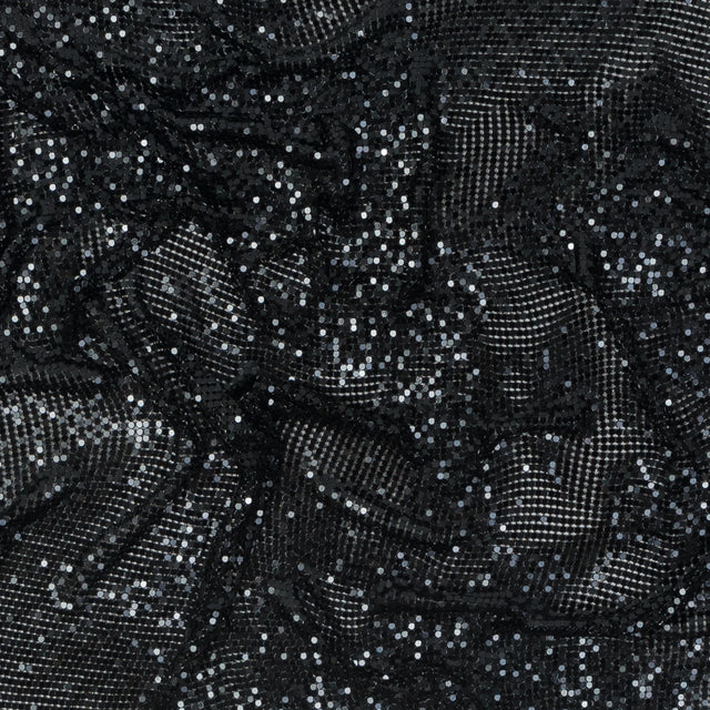 Mood Exclusive Joan Black Tubular Chainmail Fabric
